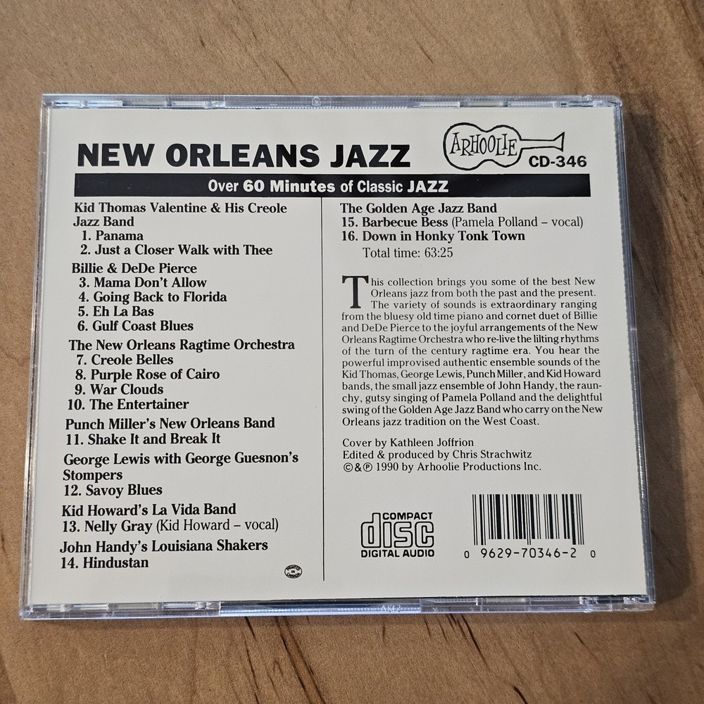 New Orleans Jazz - Arhoolie CD 346 - Punch Miller, George Lewis, Kid Thomas, Ect - Picture 2 of 2